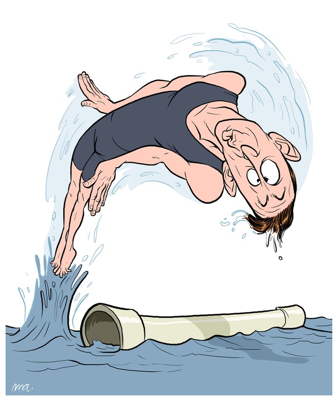 Modalidades bizarras esportes natação com obstáculos (Foto: Mario Alberto/GloboEsporte.com)