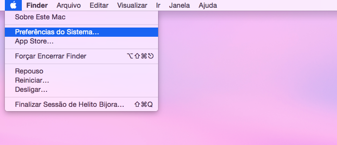 Acesse as configurações do Mac OS X (Foto: Reprodução/Helito Bijora)