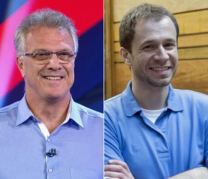 Pedro Bial e Tiago Leifert (Foto: TV Globo)