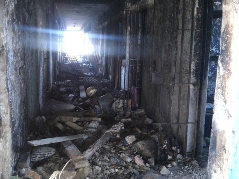 Penitenciária estadual de Porto Velho foi destruída durante briga de facções rivais em outubro (Foto: Copen/Divulgação)