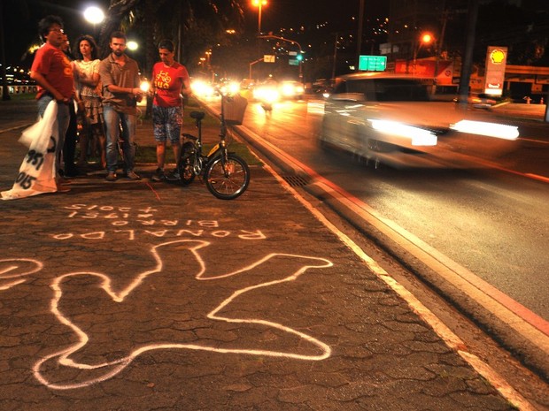 G1 Grupo protesta contra morte de ciclista em Vitória notícias em