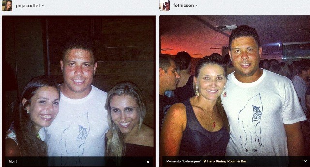 Ronaldo foi assediado pelas fãs na festa (Foto: Reprodução/Instagram)