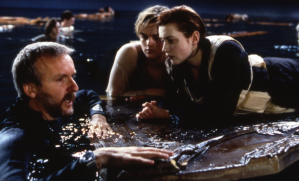 O cineasta James Cameron durante as filmagens de Titanic (1997) (Foto: Reprodução)