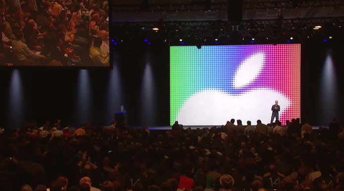 Tim Cook é aplaudido de pé por desenvolvedores Apple ao final do WWDC 2014 (Foto: Reprodução/Apple) Tim Cook é aplaudido de pé por desenvolvedores Apple ao final do WWDC 2014 (Foto: Reprodução/Apple)