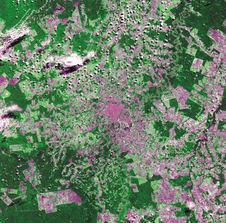 Rio Branco em imagem de satélite brasileiro