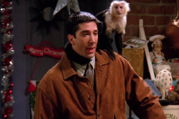 David Schwimmer atuou com macacos em Friends (Foto: Reprodução) David Schwimmer atuou com macacos em Friends (Foto: Reprodução)
