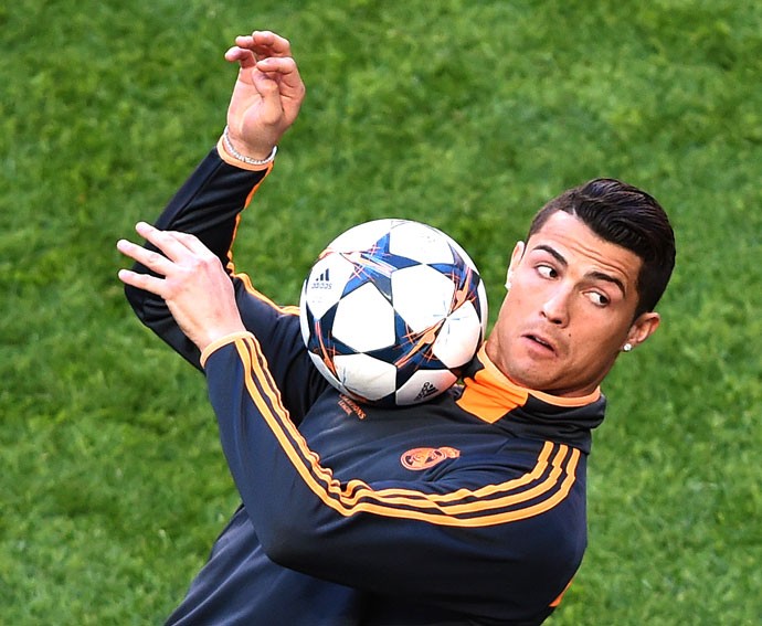Cristiano Ronaldo Treino Real Madrid (Foto: Agência AP )