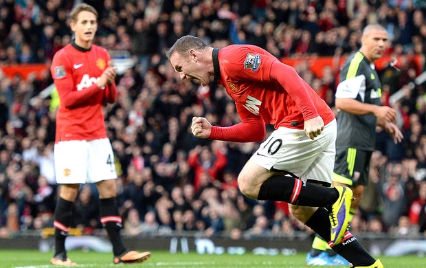 Rooney comemoração Manchester United contra Stoke (Foto: EFE)