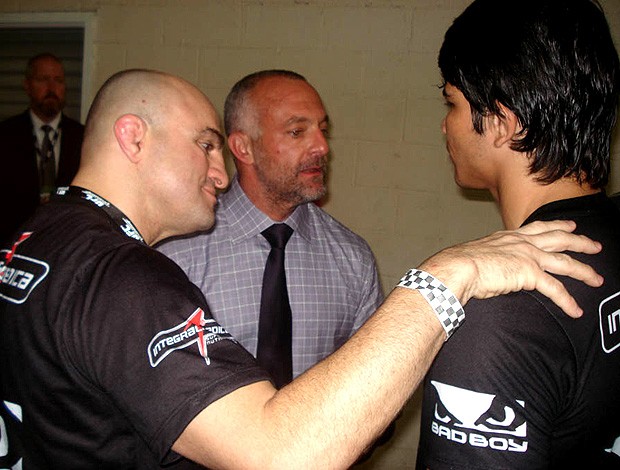 Wallid Ismail Lorenzo Fertitta Erick Silva zona mista ufc rio (Foto: Adriano Caldas / Globoesporte.com)