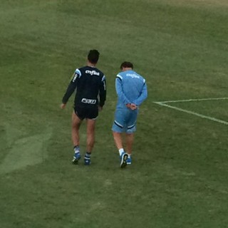 Treino do Palmeiras tem volta de Cristaldo e papo entre Barrios e Cuca