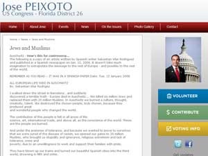 Site eleitoral de José Peixoto hospeda texto xenófobo (Foto: Reprodução)