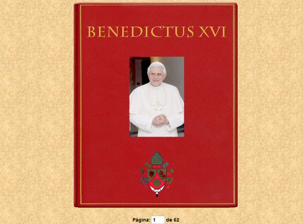 Capa do álbum virtual publicado no site do Vaticano (Foto: Reprodução)