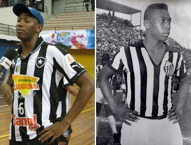 Pelé Botafogo Futsal Pelé (Foto: Montagem sobre foto da Gazeta Press)