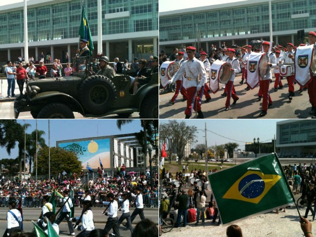 Desfile da Independência foi no Centro Cívico de Curitiba (Foto: Fernando Castro/G1)