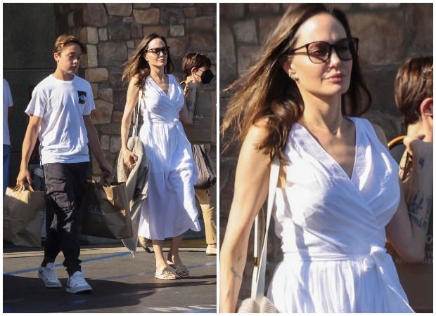 Angelina Jolie e o filho, Knox (Foto: The Grosby Group)