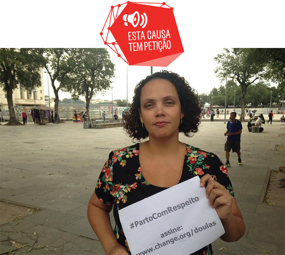 Morgana Eneile, de 35 anos, é a favor do #partocomrespeito e fez uma petição para garantir a presença de doulas em maternidades públicas do Rio de Janeiro (Foto: Acervo Pessoal)