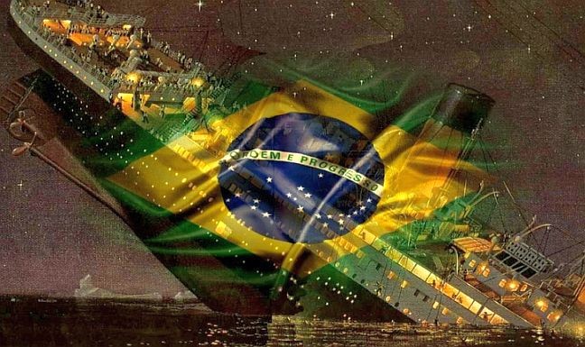 Brasil afundando (Foto: Arquivo Google)