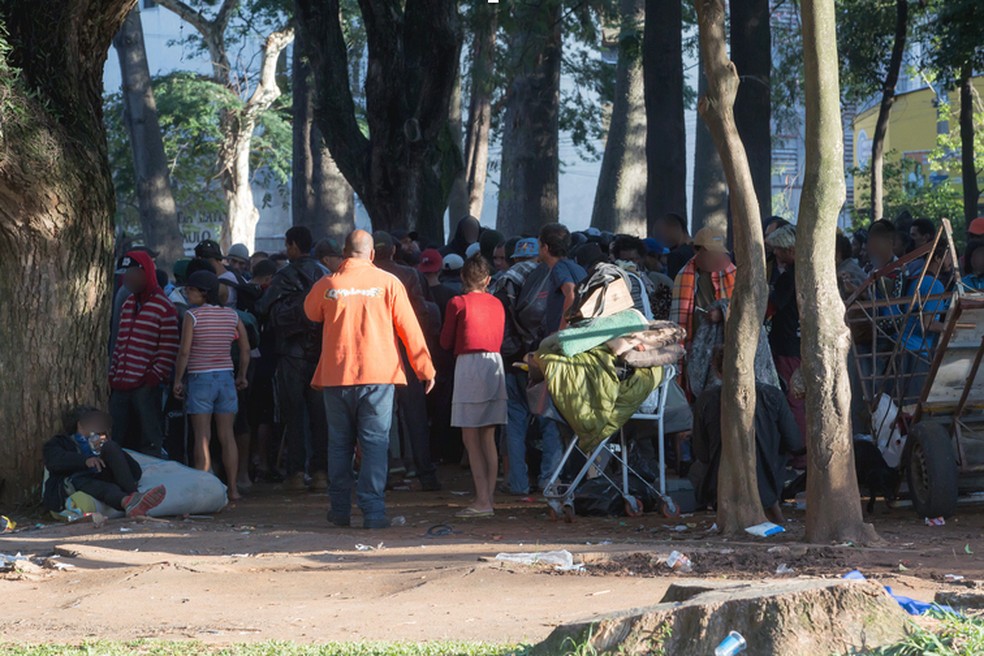 Dependentes químicos da Cracolândia (Foto: Celso Tavares/G1)