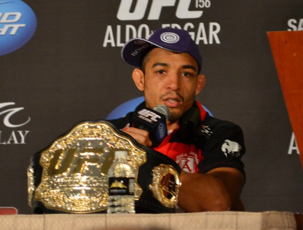 José Aldo coletiva (Foto: Adriano Albuquerque/ SporTV.com)