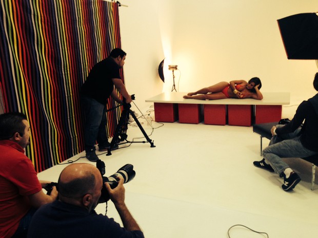Bastidores do primeiro dia de ensaio das candidatas do Miss Bumbum Brasil (Foto: Divulgação MBB4)