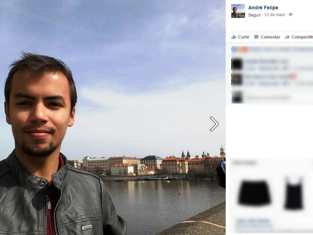 André Felipe foi encontrado morto dentro de banheiro (Foto: Reprodução/Facebook)