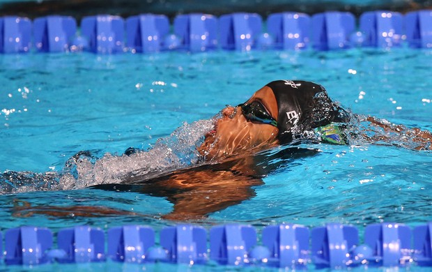 Etiene Medeiros, da natação, no Mundial de Barcelona (Foto: Satiro Sodré / SS Press)