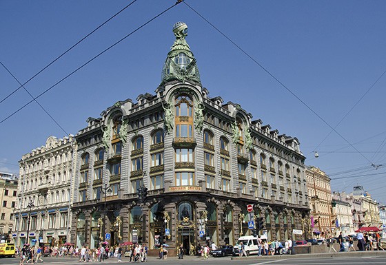 Na Avenida Nevsky,  a Casa Singer é um ícone da arquitetura Art Nouveau de São Petersburgo (Foto: © Haroldo Castro/ÉPOCA)