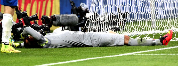 Julio Cesar derrota Brasil x Alemanha (Foto: André Durão / Globoesporte.com)