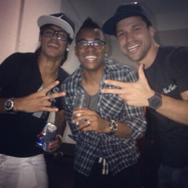 Neymar, Robinho e Diego (Foto: Reprodução / Instagram)