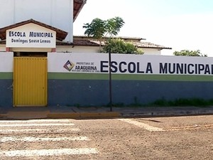 Frame escola municipal (Foto: Reprodução/TV Anhanguera)