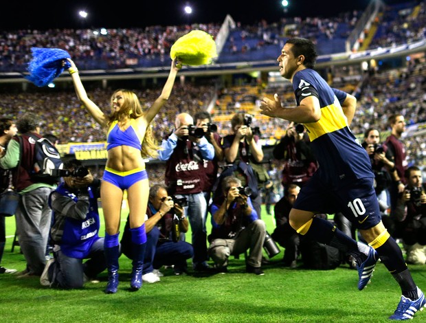 Riquelme jogo retorno ao Boca Juniors (Foto: AP)