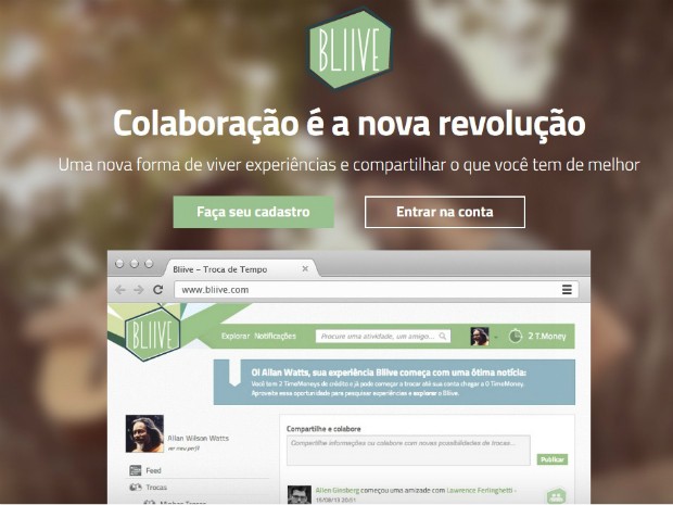 Rede colaborativa de troca de tempo foi criada por jovem empreendedora de Curitiba (Foto: Reprodução Bliive )