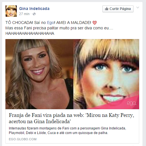 Gina Indelicada (Foto: Reprodução/Instagram)