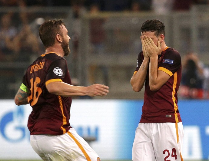 Florenzi comemora gol do Roma sobre o Barcelona (Foto: Reuters)