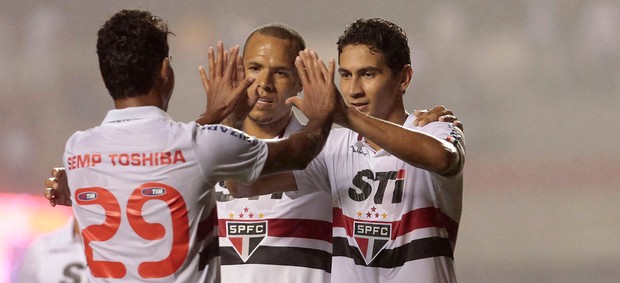 ganso, São Paulo comemora gol sobre Bragantino (Foto: Miguel Schincariol/Agência Estado)