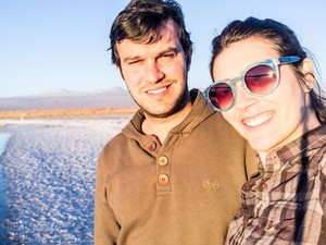 Leonardo Spencer e Rachel Paganotto na viagem pela América do Sul (Foto: Leonardo Spencer/Arquivo pessoal)