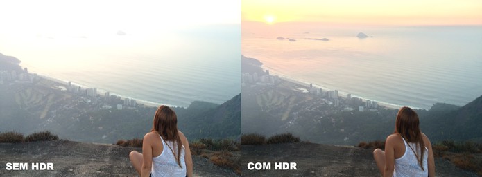 Comparativo de foto com e sem a função HDR (Foto: Juliana Pixinine/TechTudo)