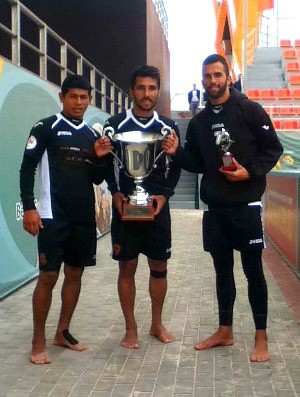 Datinho Jorginho Bruno Xavier futebol de areia Rússia (Foto: Arquivo Pessoal)