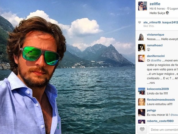 O paranaense Zé Victorelli sempre posta fotos de suas viagens no Instagram e em outras redes sociais; ele é conhecido como Zellfie, uma mistura de seu nome com a palavra 'selfie' (Foto: Reprodução/Instagram/Ze Victorelli) O paranaense Zé Victorelli sempre posta fotos de suas viagens no Instagram e em outras redes sociais; ele é conhecido como Zellfie, uma mistura de seu nome com a palavra 'selfie' (Foto: Reprodução/Instagram/Ze Victorelli)