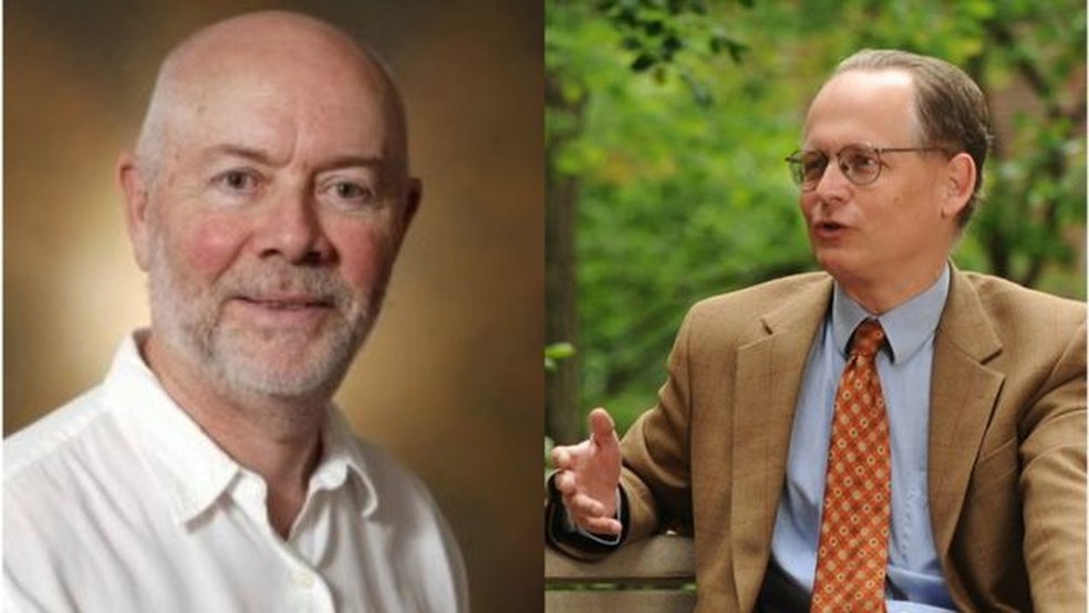 Thomas Kephart e Robert Scherrer sugeriram a aplicação dos estudos de Disconzi e assinam pesquisa juntamente com brasileiro (Foto: Divulgação/Univ. Vandebilt) Thomas Kephart e Robert Scherrer sugeriram a aplicação dos estudos de Disconzi e assinam pesquisa juntamente com brasileiro (Foto: Divulgação/Univ. Vandebilt)