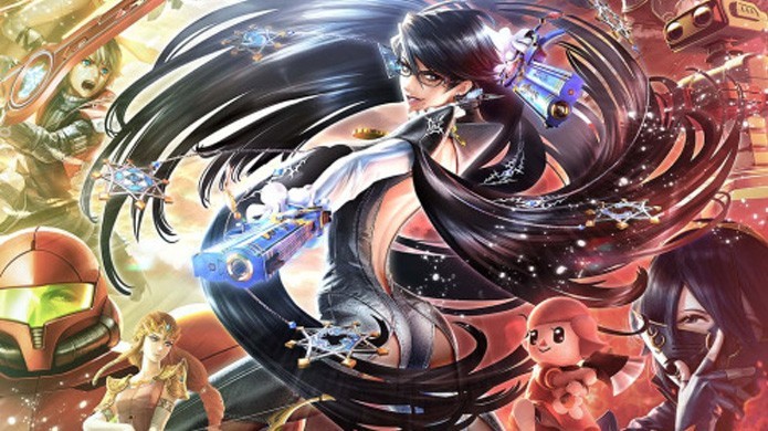 Bayonetta enfrenta os lutadores de Super Smash Bros. em arte oficial (Foto: Reprodução/Smash Bros Legacy)