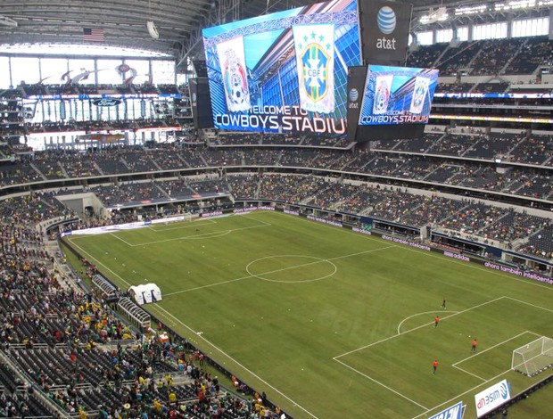 Brasil x México Cowboys Stadium (Foto: Márcio Iannaca / Globoesporte.com)