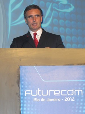 Fracisco Valim, presidene da Oi, fala na Futurecom, feira de telecomunicações (Foto: Lilian Quaino/G1)