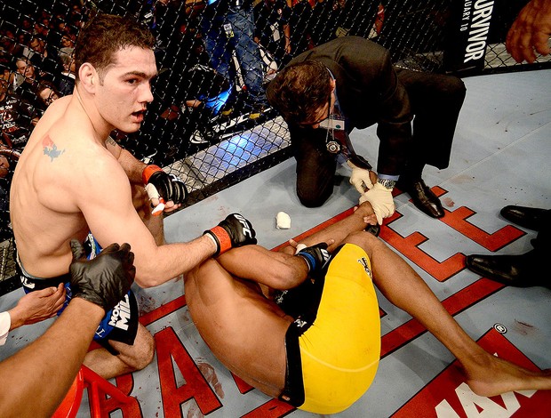Anderson Silva lesão UFC Las Vegas Chris Weidman (Foto: Getty Images)