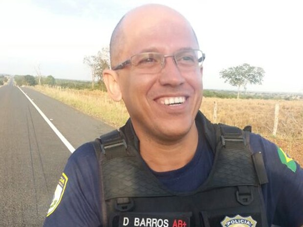 Policial rodoviário federal Adu Celso Barros, de 42 anos, foi morto em assalto, em Catalão, Goiás (Foto: Reprodução/TV Anhanguera)