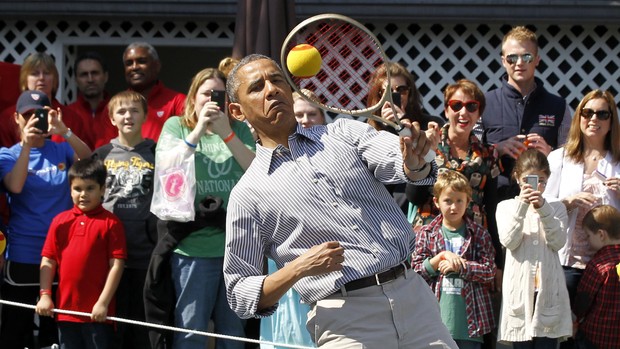 Barack Obama tênis Easter Egg Roll (Foto: Reuters)