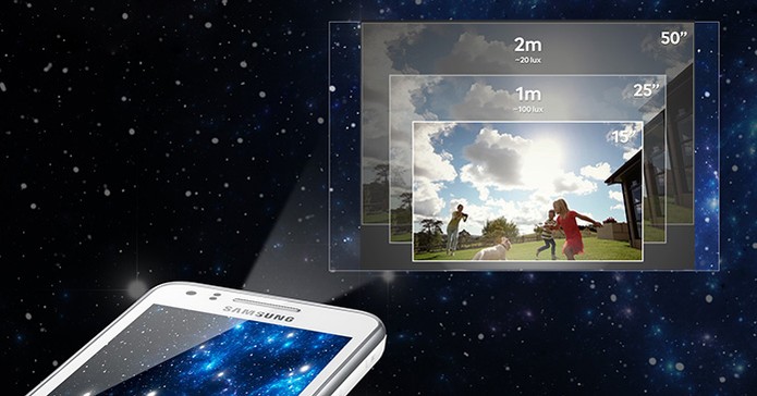 Samsung Galaxy Beam vem com projetor de imagem integrado (Foto: Divulgação/Samsung)