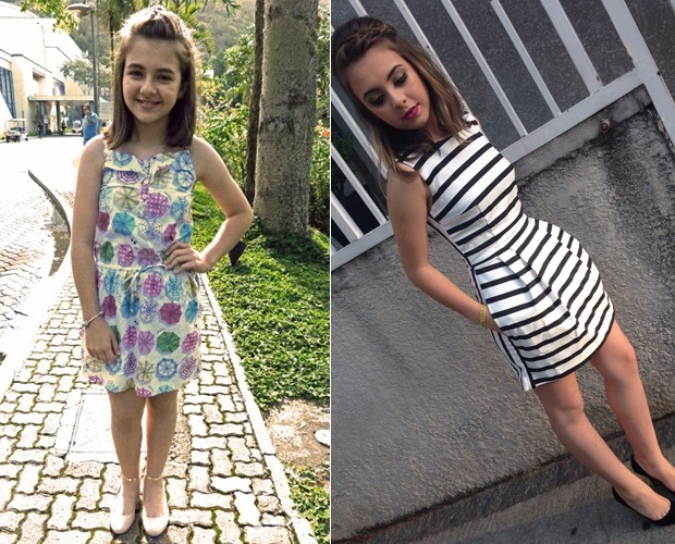 Antes e depois: Klara em 2013 e em 2015 (Foto: Arquivo pessoal)