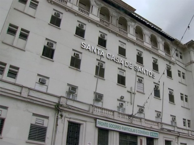 Santa Casa de Santos, no litoral de São Paulo (Foto: Reprodução / TV Tribuna)