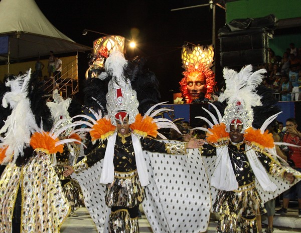 Bloco Tradicional Os Feras, em desfile na Passarela do Samba. (Foto: Biaman Prado/O Estado)